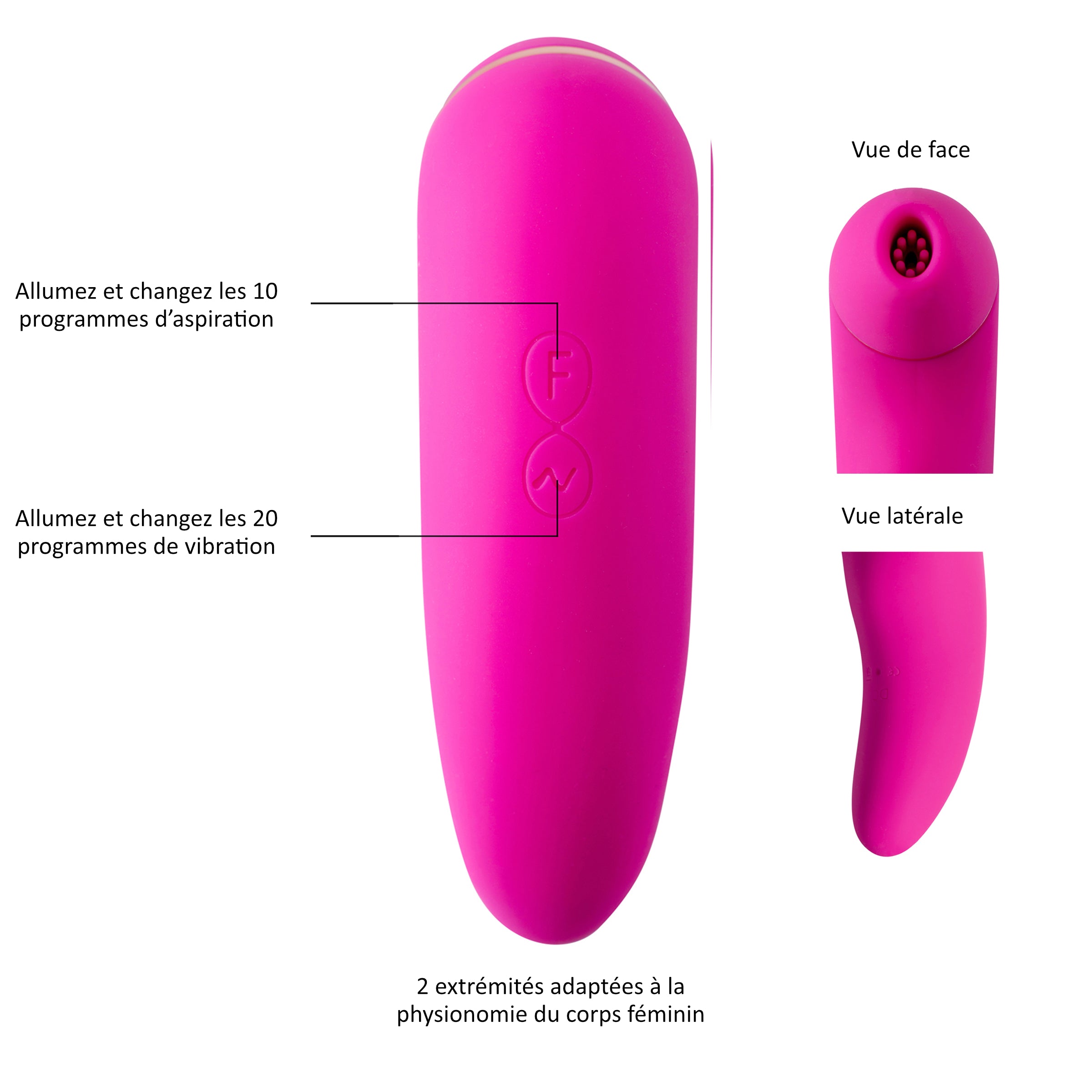 HUGBOX PRO clitoris sucker, satisfayer, sex toy, erotic toy, sex toy woman, dildo, 30 programs. Silent, smooth and powerful, 100% waterproof